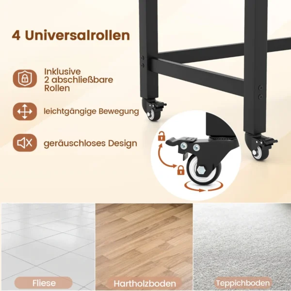 Rašomasis stalas 120x60x75cm., rudos/juodos spalvos