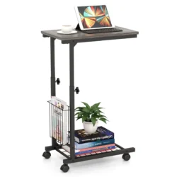 Nešiojamojo kompiuterio stalas 50x30x80cm., pilkos/juodos spalvos