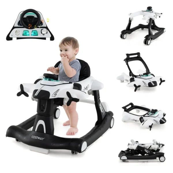 Vaikštynė 72,5x64x54cm., baltos/juodos spalvos