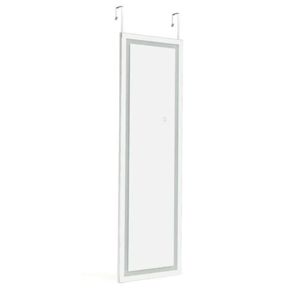 Led sieninis veidrodis 37x120x2cm., baltos spalvos