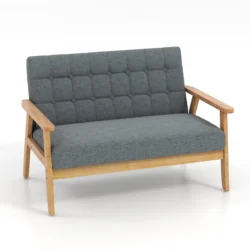 Sofa 114x72x77cm., pilkos/šviesiai rudos spalvos