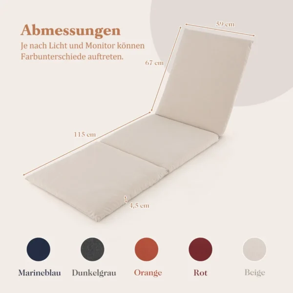 Gulto pagalvė 182x59x4,5cm., smėlio spalvos