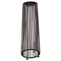 Sodo šviestuvas su saulės baterija Outsunny 21,5x21,5x61cm., rudos spalvos