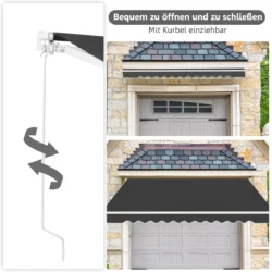 Markizė 360x300cm., tamsiai pilkos spalvos