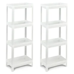 Rinkinys iš 2 lentynų 36x23x99,5cm., baltos spalvos