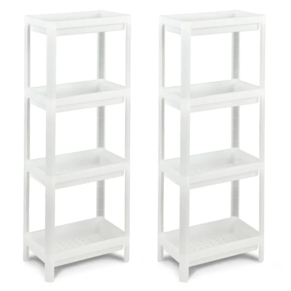 Rinkinys iš 2 lentynų 36x23x99,5cm., baltos spalvos