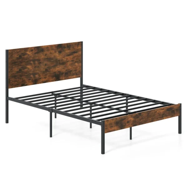 Dvigulės lovos rėmas 206x141x100,5cm., rudos/juodos spalvos