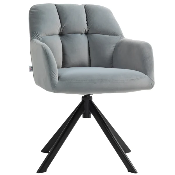 Fotelis Homcom 58,5x59x78,5cm., pilkos/juodos spalvos