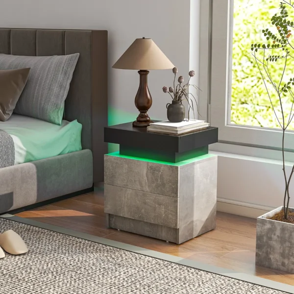 nachtkommode-jv10829_7_.webp Naktinis staliukas 45x35x52cm., pilkos/juodos spalvos