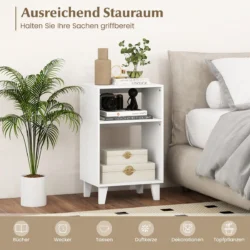 Šoninis staliukas 39,5x29,5x65cm., baltos spalvos