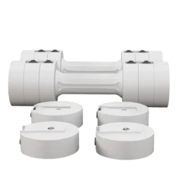 Rinkinys iš 2 hantelių Sportnow 26,5x7,5x7,5cm., baltos spalvos