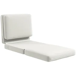Fotelis-lova Homcom 80x75x72cm., kreminės spalvos