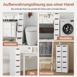 Vonios spintelė 42x19x91cm., baltos spalvos