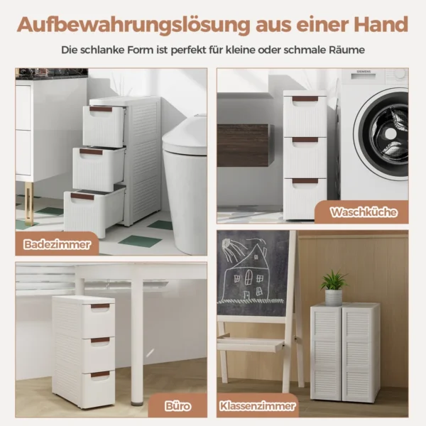 nischenschrankschmalmitrollennischenregal20cmbreitnischenwagenmit4schubladenwei3schubladen_image_5.webp Vonios spintelė 42x19x57cm., baltos spalvos