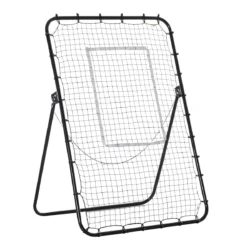 Futbolo kamuolio atmušimo sienelė Homcom 123x177x183cm., juodos spalvos