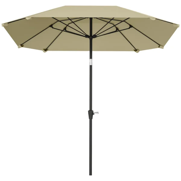 Lauko skėtis Outsunny 233x233x240cm., smėlio/juodos spalvos