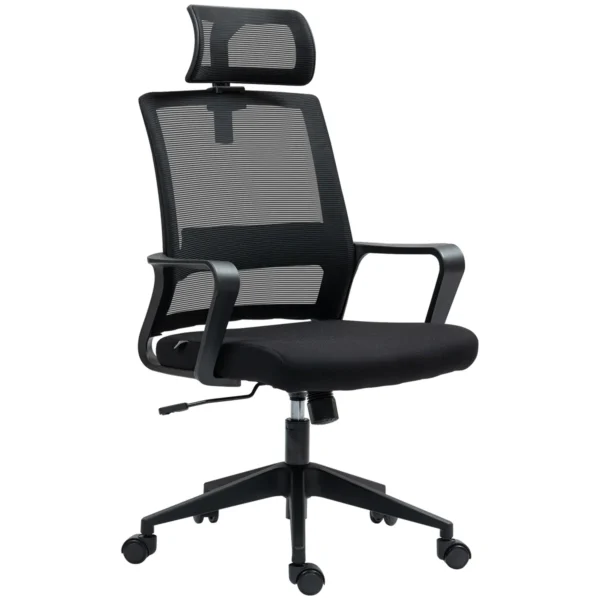Biuro kėdė Homcom 60x64x112cm., juodos spalvos