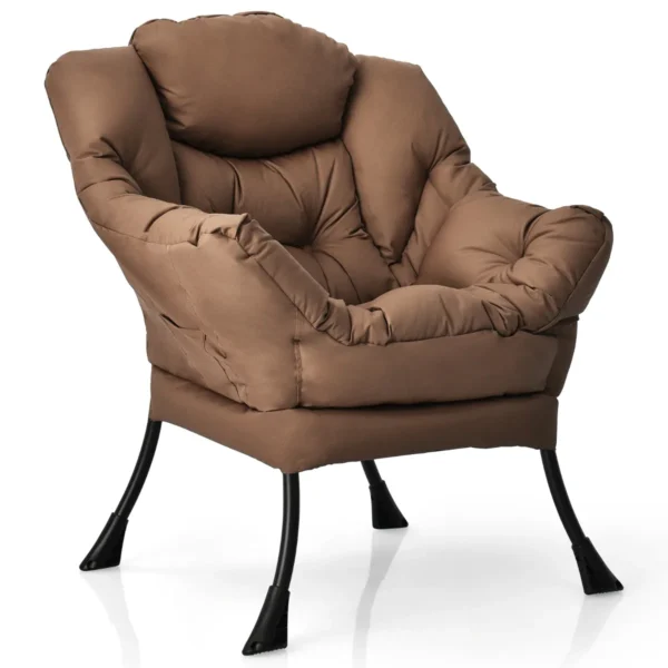 Fotelis 75x81x94,5cm., rudos/juodos spalvos