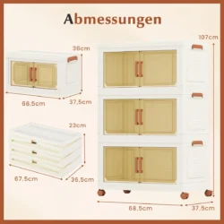 Knygų spintelė 68,5x37,5x107cm., baltos/rudos spalvos