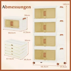 Knygų spintelė 68,5x37,5x140cm., baltos/rudos spalvos