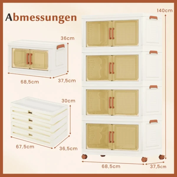 Knygų spintelė 68,5x37,5x140cm., baltos/rudos spalvos