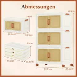 Knygų spintelė 62,5x34,5x99,5cm., baltos/rudos spalvos