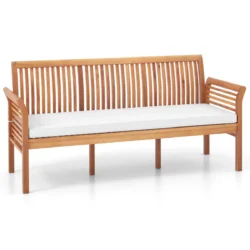 Sodo suoliukas 159x59x77cm., šviesiai rudos/baltos spalvos