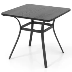 Lauko stalas 80x80x73cm., juodos spalvos
