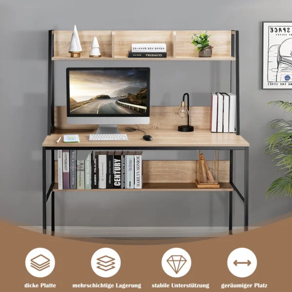 pc-tisch-hw65967na_9_.webp Rašomasis stalas 120x57x140cm., šviesiai rudos/juodos spalvos