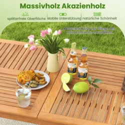Lauko stalas 200x90x75cm., šviesiai rudos spalvos