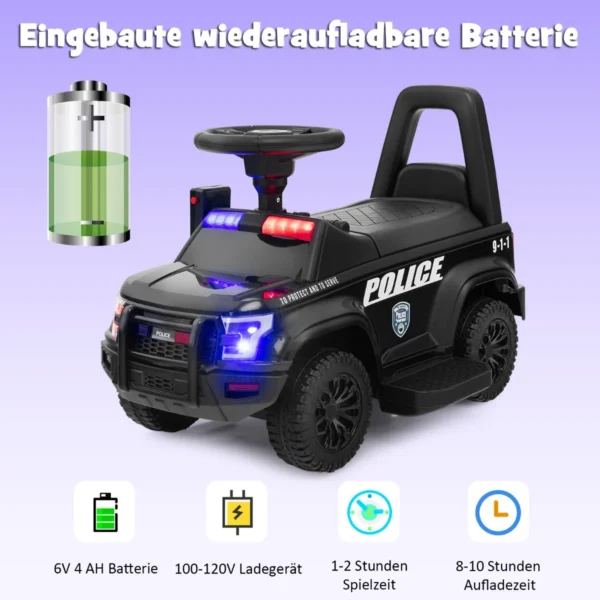 Vaikiškas elektrinis automobilis 62x44x43cm., juodos spalvos