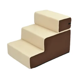 Šunų laiptai PawHut 54x40x39cm., smėlio/rudos spalvos