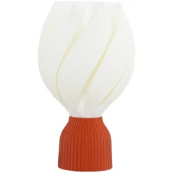 Stalo lempa Homcom 16,5x16,5x28cm., baltos/raudonos spalvos