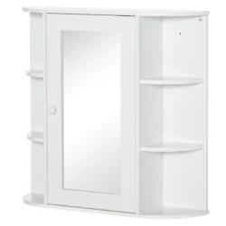Pakabinama vonios spintelė Homcom 66x17x63cm., baltos spalvos 