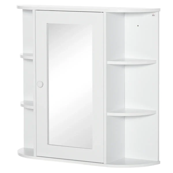 Pakabinama vonios spintelė Homcom 66x17x63cm., baltos spalvos 