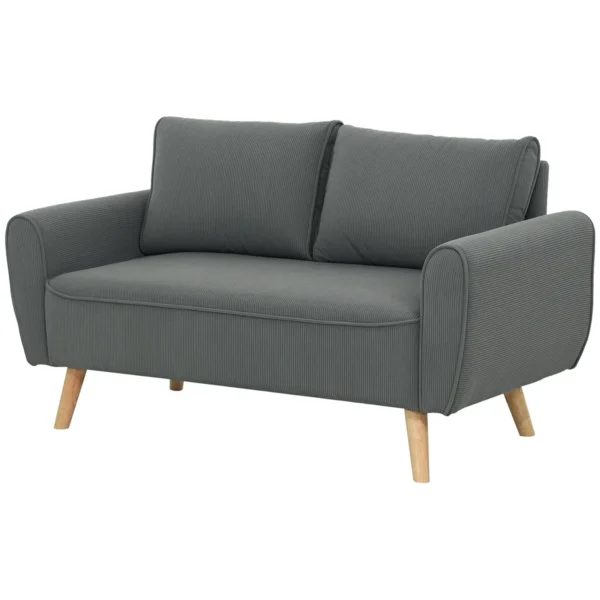 Sofa Homcom 145x75x78cm., pilkos/šviesiai rudos spalvos 