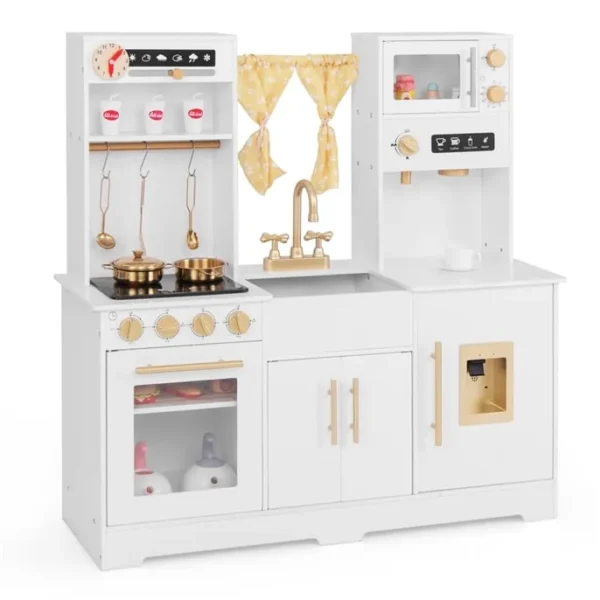 Vaikų virtuvė 90x30x90cm., baltos spalvos