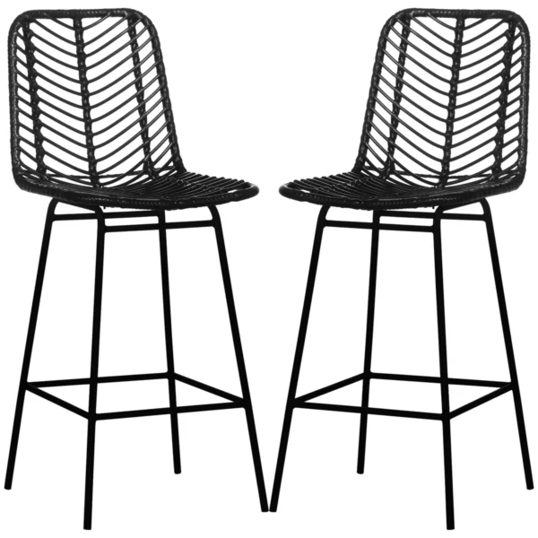 rt23e5194930c2dad.webp Rinkinys iš 2 baro kėdžių Homcom 42,5x52x102cm., juodos spalvos