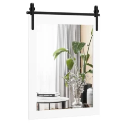 Sieninis veidrodis 76,5x56cm., baltos/juodos spalvos