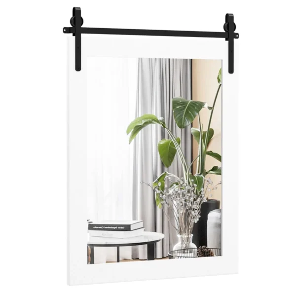 Sieninis veidrodis 76,5x56cm., baltos/juodos spalvos