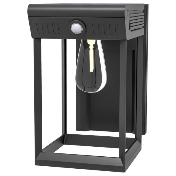 Sodo šviestuvas su saulės baterija Outsunny 14x24x24cm., juodos spalvos