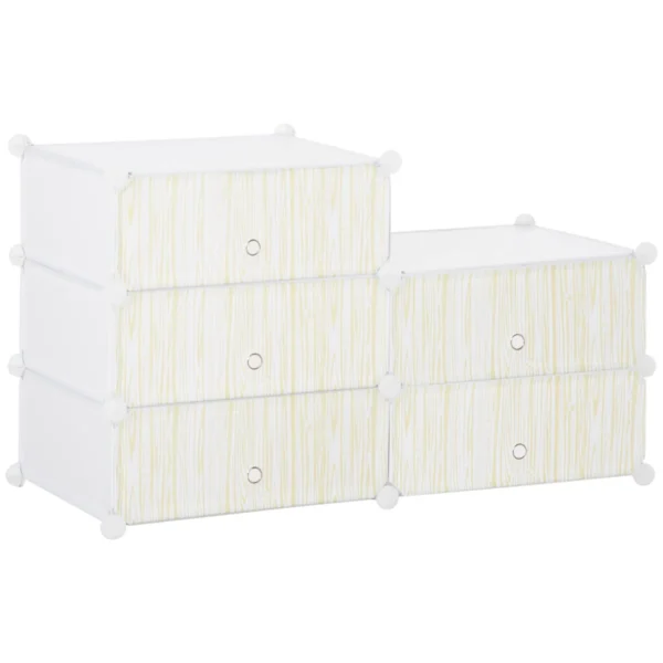 Modulinė batų spinta Homcom 49x36,5x108cm., baltos spalvos