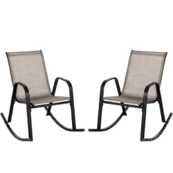 Rinkinys iš 2 sodo kėdžių 91x62x86cm., rudos/juodos spalvos