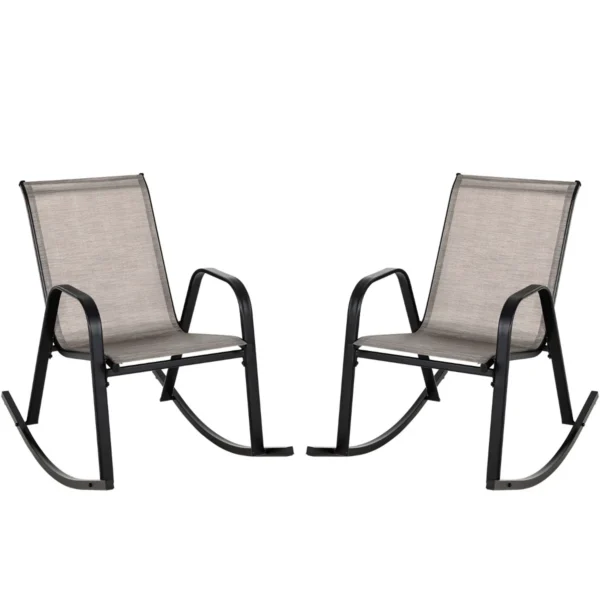 Rinkinys iš 2 sodo kėdžių 91x62x86cm., rudos/juodos spalvos