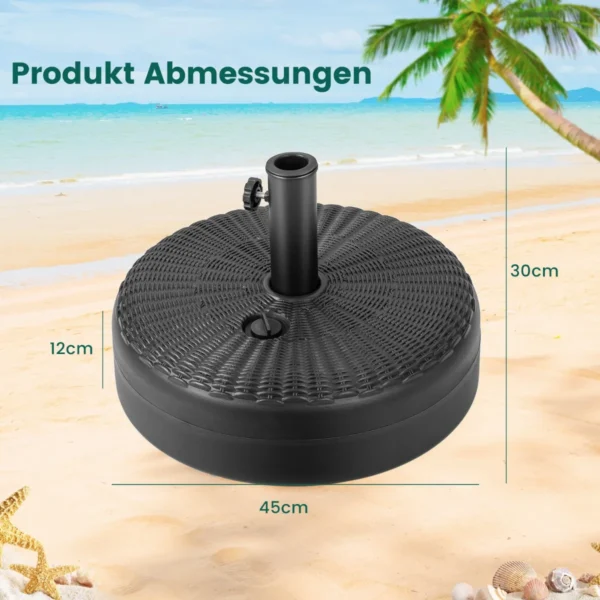 Skėčio pagrindas 45x30cm., juodos spalvos