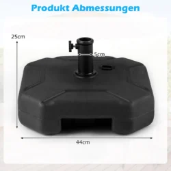 Skėčio pagrindas 44x44x25cm., juodos spalvos