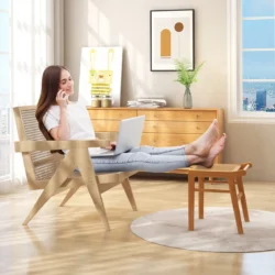 Taburetė 38x40x43cm., šviesiai rudos spalvos