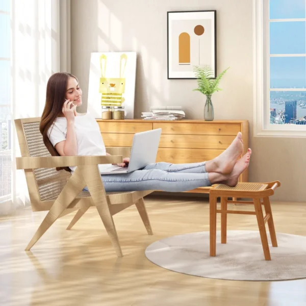 Taburetė 38x40x43cm., šviesiai rudos spalvos