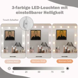 Tualetinis staliukas su taburetė 94x40x138,5cm., baltos spalvos