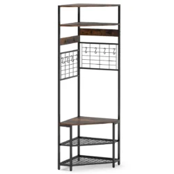 Drabužių kabykla 52x52x183cm., juodos/rudos spalvos